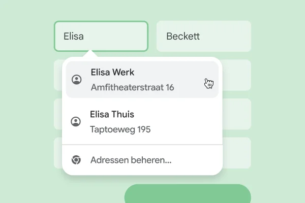 Gebruikers kunnen direct hun naam en adres op een formulier invullen met automatisch invullen.