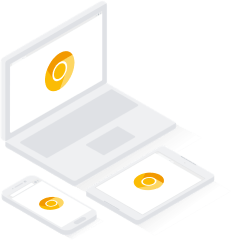 Das Chrome Canary-Logo ist auf verschiedenen Geräten zu sehen.