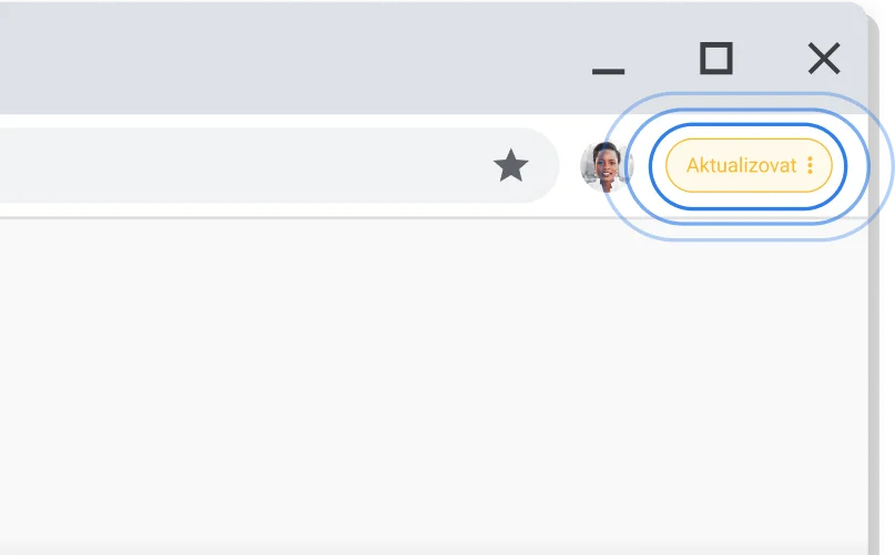 Aplikuje se aktualizace Uživatelské rozhraní Chrome s upozorněním na nenainstalovanou aktualizaci