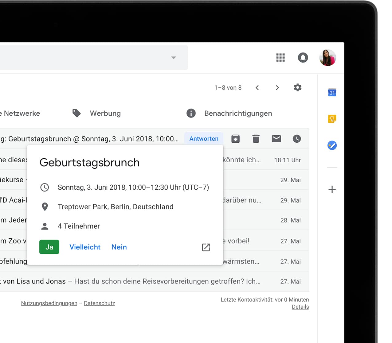 Gmail kostenloser Speicherplatz und EMails von Google