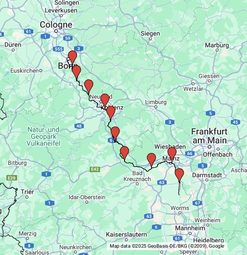 Der Rheinhöhenweg - linksrheinisch – Google My Maps