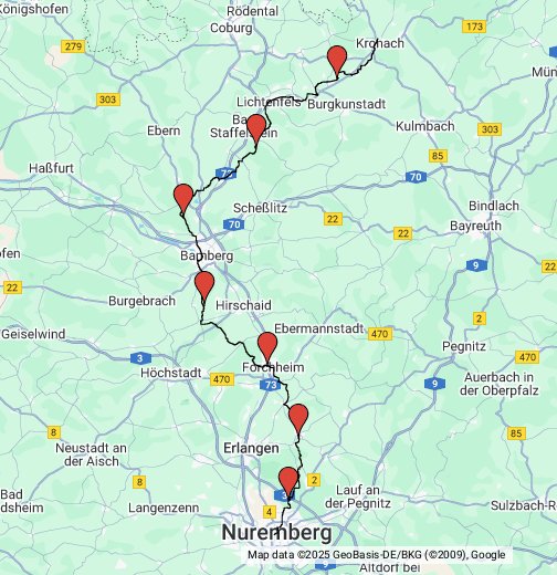 fränkischer jakobsweg karte Der Frankische Jakobsweg Google My Maps fränkischer jakobsweg karte