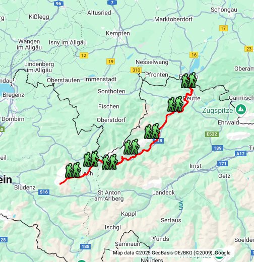Der Lechweg - Österreich – Google My Maps