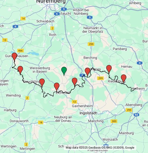 Altmühltal Panoramaweg – Google My Maps