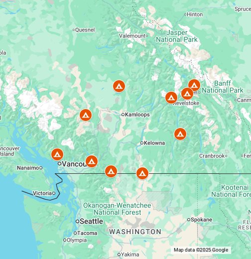 Campingplätze in British Columbia Google My Maps