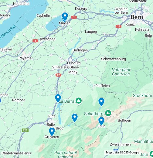 3SeenRoadtrip durch das Kanton Freiburg Google My Maps